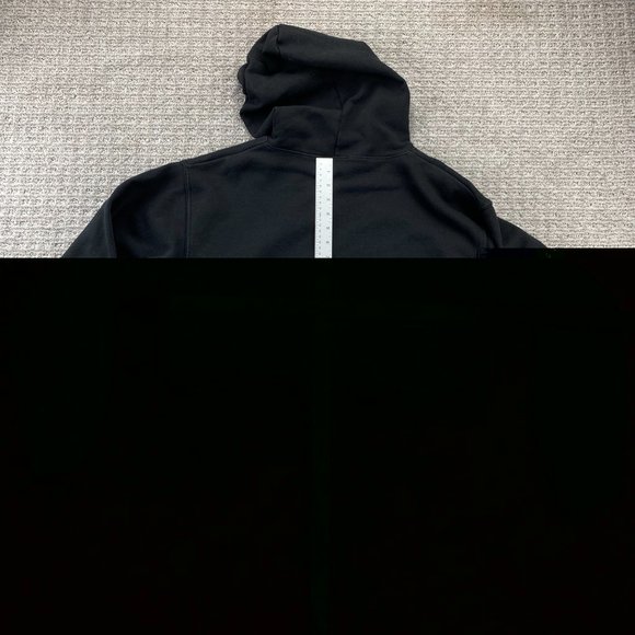 Forever 21 Hoodie Sweater Women Medium M Black Crop Top Cropped Flaming Roses - Picture 4 of 6